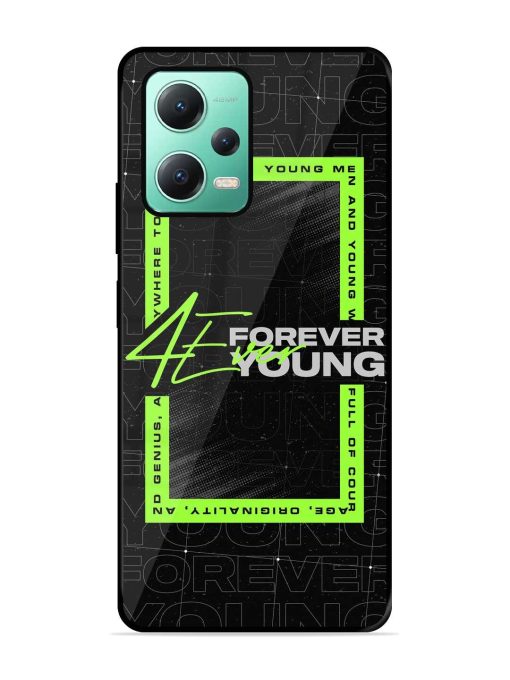 Forever Young Glossy Metal Phone Cover for Poco X5 (5G) Zapvi