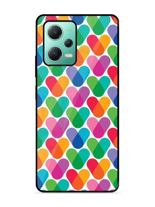 Overlapping Colors Colorful Glossy Metal TPU Phone Cover for Poco X5 (5G) Zapvi