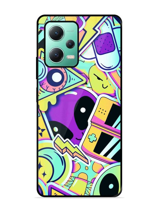 Scratch Art Glossy Metal Phone Cover for Poco X5 (5G) Zapvi