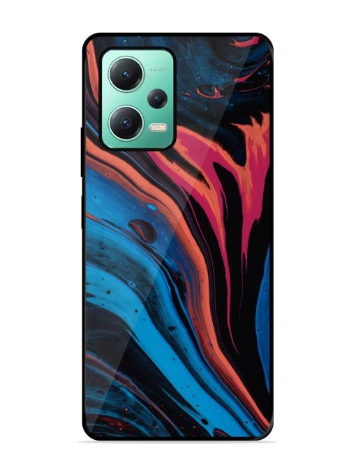 Liquefied Art Glossy Metal TPU Phone Cover for Poco X5 (5G) Zapvi