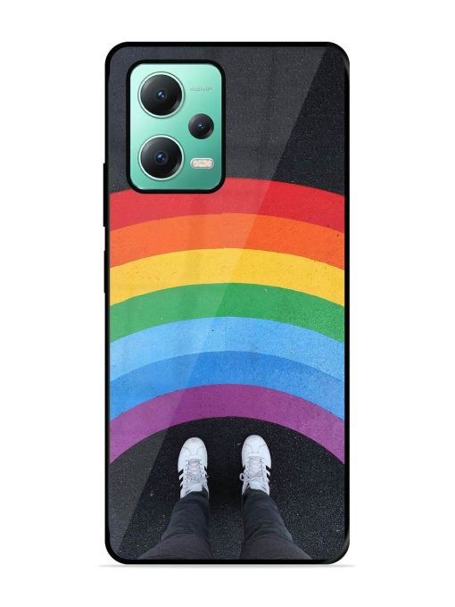 Legs Rainbow Glossy Metal TPU Phone Cover for Poco X5 (5G) Zapvi