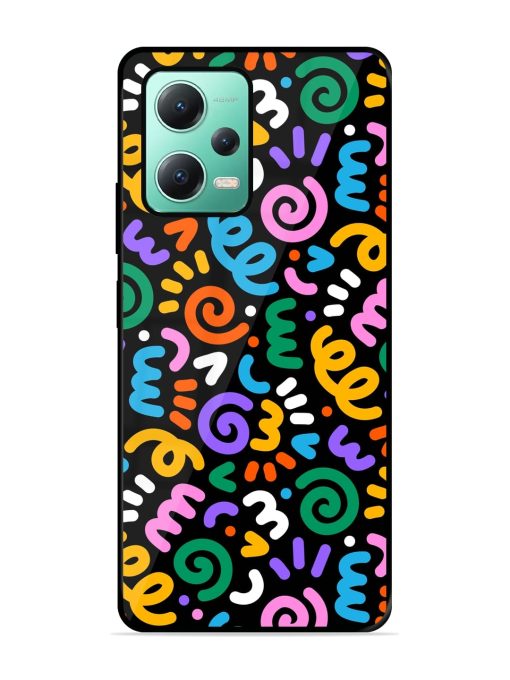 Colorful Seamless Vector Glossy Metal Phone Cover for Poco X5 (5G) Zapvi