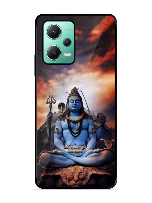 Jai Jai Shiv Glossy Metal Phone Cover for Poco X5 (5G) Zapvi