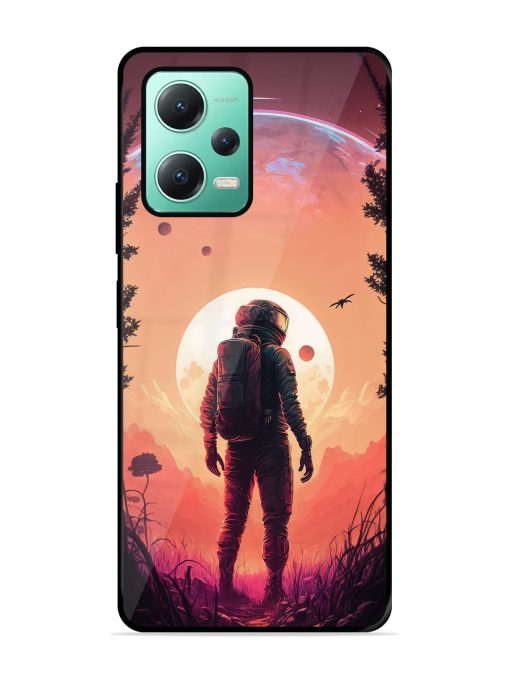 Red Sky At Morning Glossy Metal Phone Cover for Poco X5 (5G)