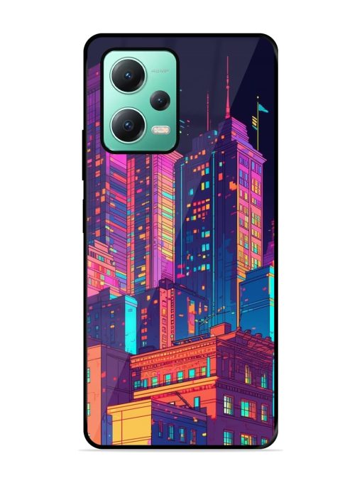 City View Glossy Metal Phone Cover for Poco X5 (5G) Zapvi