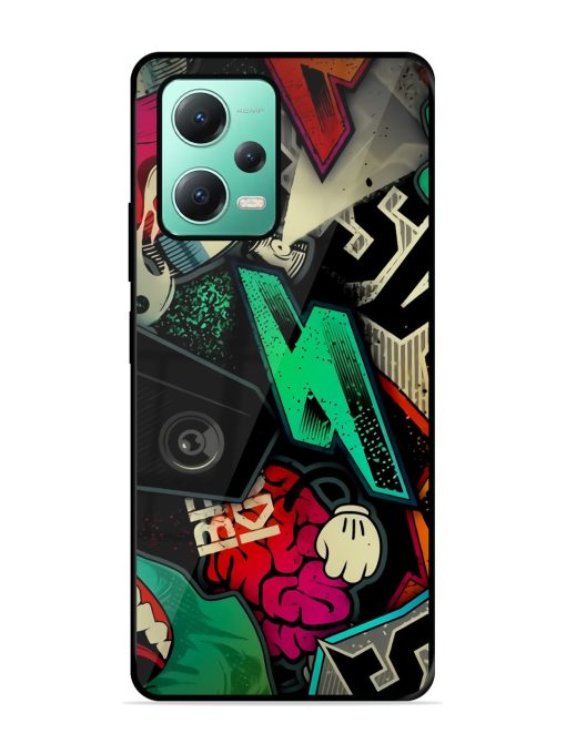 Graffiti Art Glossy Metal Phone Cover for Poco X5 (5G)