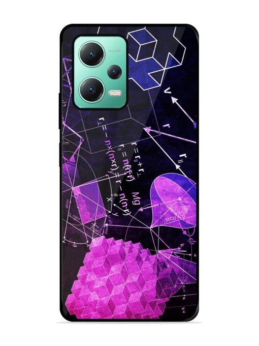 Math Physics Formula Art Glossy Metal Phone Cover for Poco X5 (5G) Zapvi