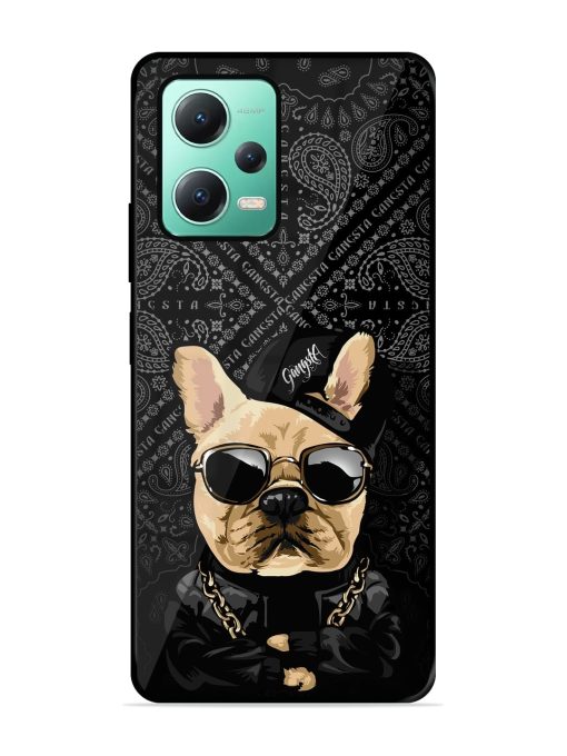 Gangsta Cool Sunmetales Dog Glossy Metal Phone Cover for Poco X5 (5G) Zapvi