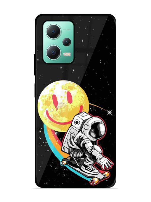 Astronaut Art Glossy Metal Phone Cover for Poco X5 (5G) Zapvi