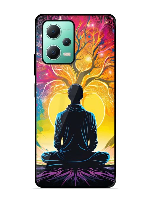 Mind Colourful Glossy Metal Phone Cover for Poco X5 (5G) Zapvi