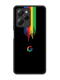 Google Logo Glossy Metal Phone Cover for Poco X5 Pro (5G)