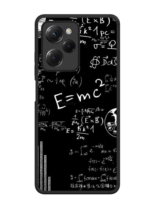 E=Mc2 Mass?Energy Equivalence Glossy Metal Phone Cover for Poco X5 Pro (5G) Zapvi