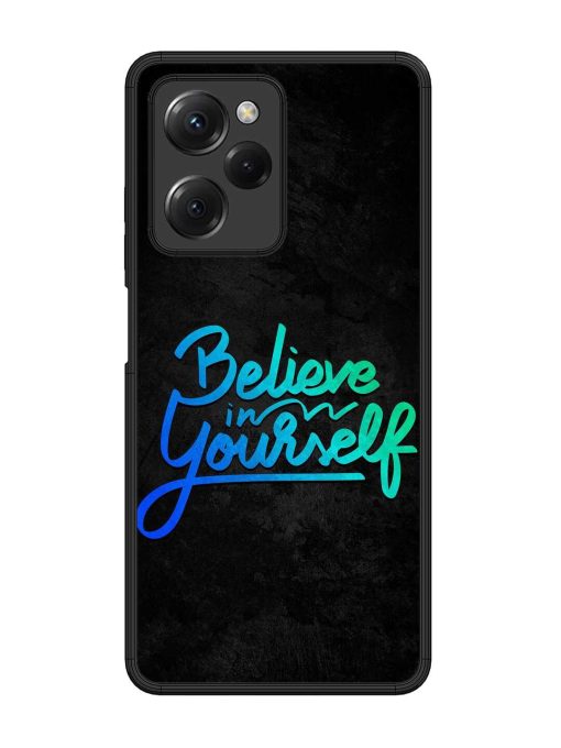 Believe In Yourself Glossy Metal Phone Cover for Poco X5 Pro (5G) Zapvi