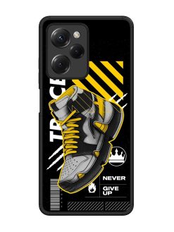 Shoe Background Glossy Metal Phone Cover for Poco X5 Pro (5G)