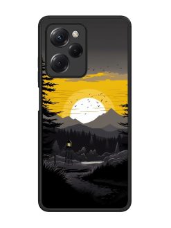 Sunset Vector Glossy Metal Phone Cover for Poco X5 Pro (5G)