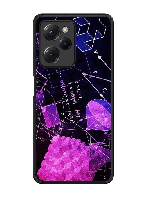 Math Physics Formula Art Glossy Metal Phone Cover for Poco X5 Pro (5G) Zapvi