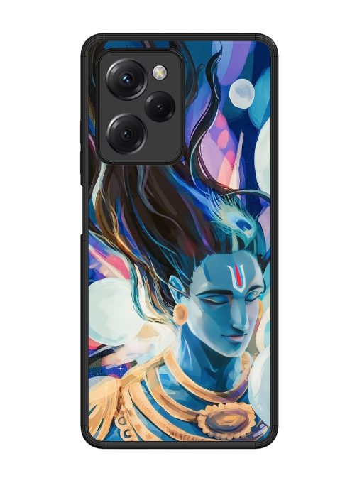 Bhagwan Sri Krishna Glossy Metal Phone Cover for Poco X5 Pro (5G)