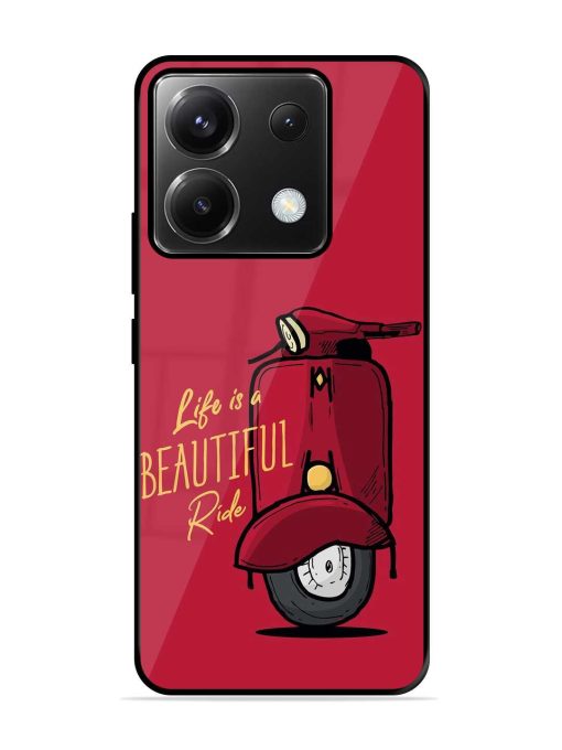 Life Is Beautiful Rides Glossy Metal Phone Cover for Poco X6 (5G)