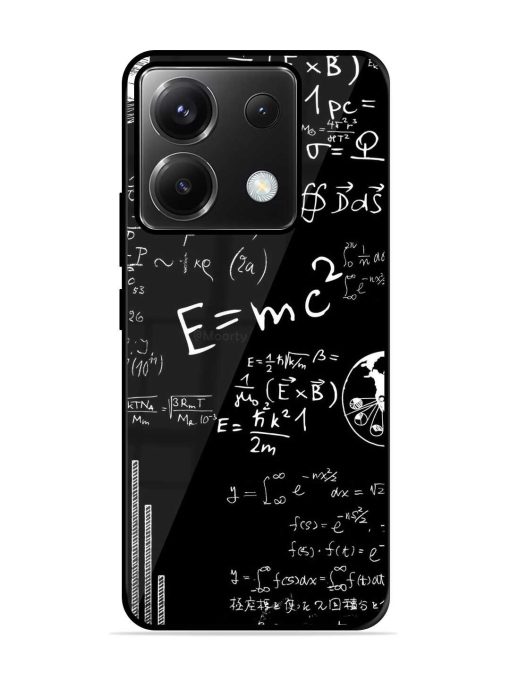 E=Mc2 Mass?Energy Equivalence Glossy Metal Phone Cover for Poco X6 (5G) Zapvi