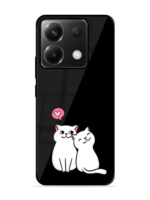 Cat Love Glossy Metal Phone Cover for Poco X6 (5G) Zapvi