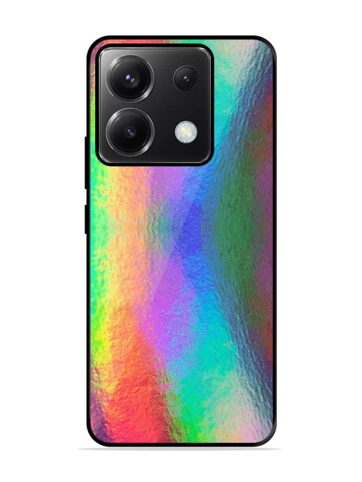 Colorful Holographic Background Glossy Metal TPU Phone Cover for Poco X6 (5G) Zapvi