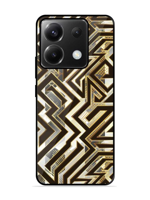 Technology Geometric Seamless Glossy Metal Phone Cover for Poco X6 (5G) Zapvi