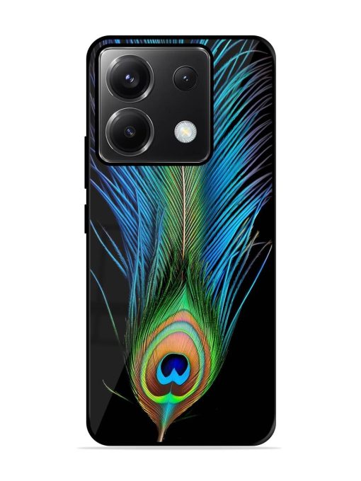 Peacock Feather Glossy Metal TPU Phone Cover for Poco X6 (5G) Zapvi