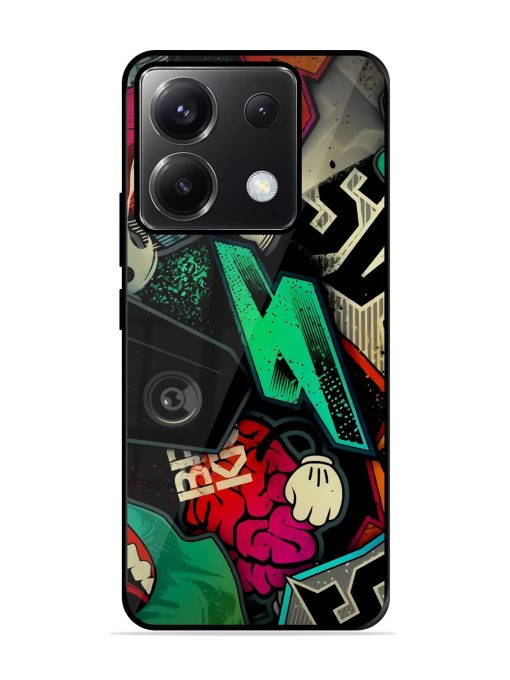 Graffiti Art Glossy Metal Phone Cover for Poco X6 (5G) Zapvi