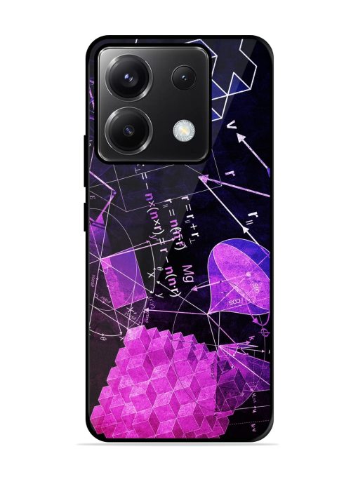 Math Physics Formula Art Glossy Metal Phone Cover for Poco X6 (5G) Zapvi