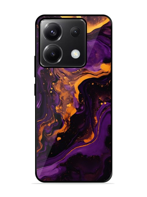 Painting Of A Purple Glossy Metal Phone Cover for Poco X6 (5G) Zapvi