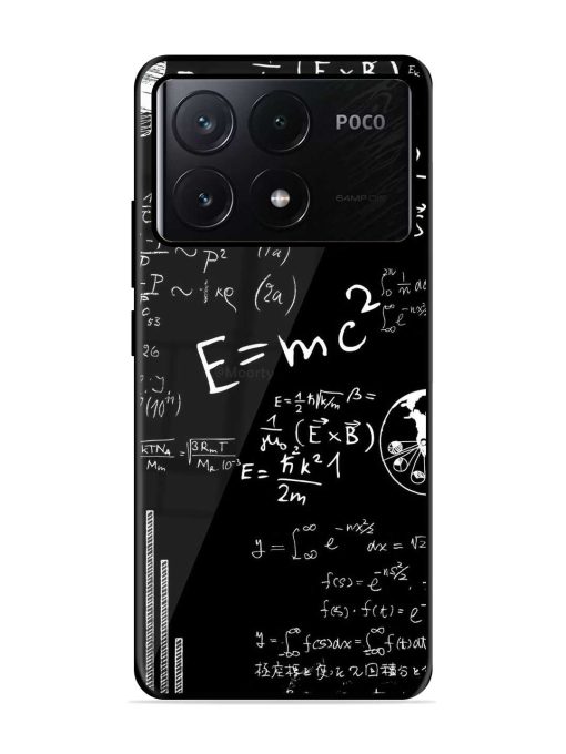 E=Mc2 Mass?Energy Equivalence Glossy Metal Phone Cover for Poco X6 Pro (5G) Zapvi