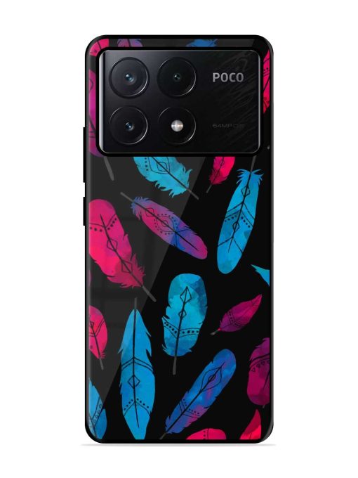 Feather Art Glossy Metal Phone Cover for Poco X6 Pro (5G) Zapvi