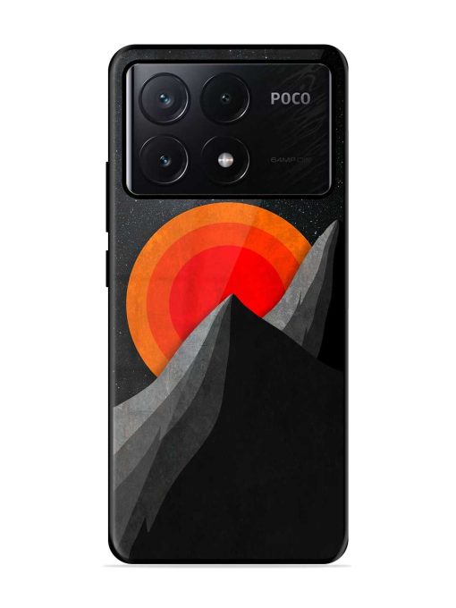 Black Mountain Glossy Metal Phone Cover for Poco X6 Pro (5G) Zapvi