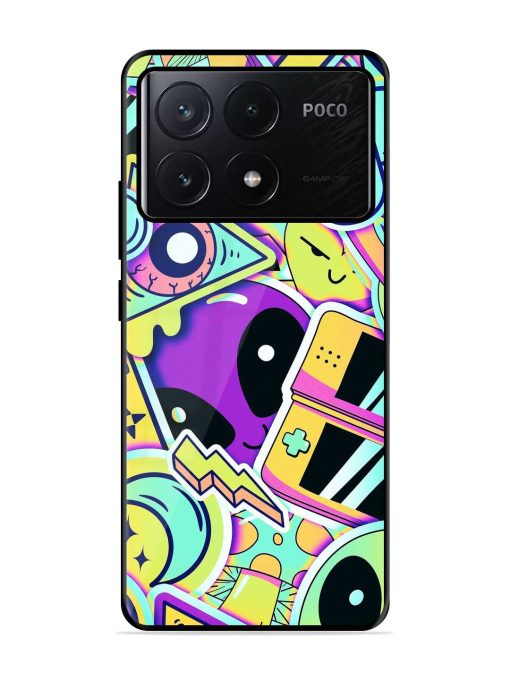 Scratch Art Glossy Metal Phone Cover for Poco X6 Pro (5G) Zapvi