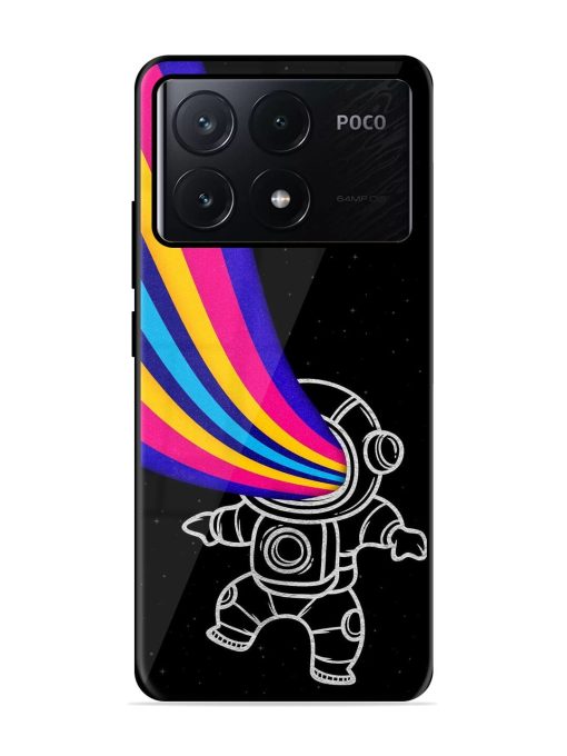 Astronaut Glossy Metal TPU Phone Cover for Poco X6 Pro (5G) Zapvi