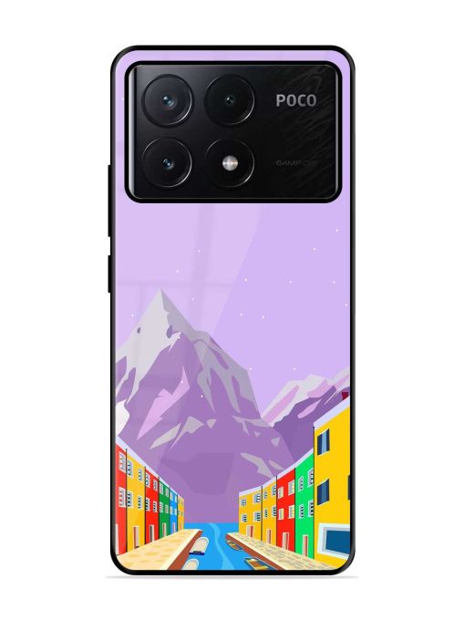 Venice City Illustration Glossy Metal Phone Cover for Poco X6 Pro (5G) Zapvi