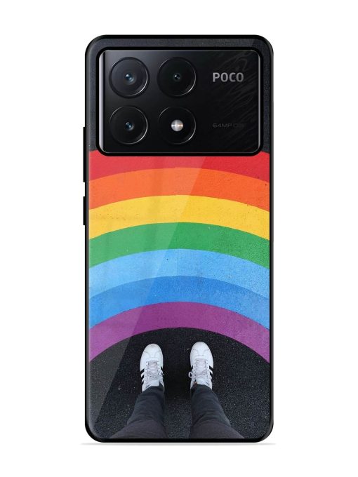 Legs Rainbow Glossy Metal TPU Phone Cover for Poco X6 Pro (5G) Zapvi