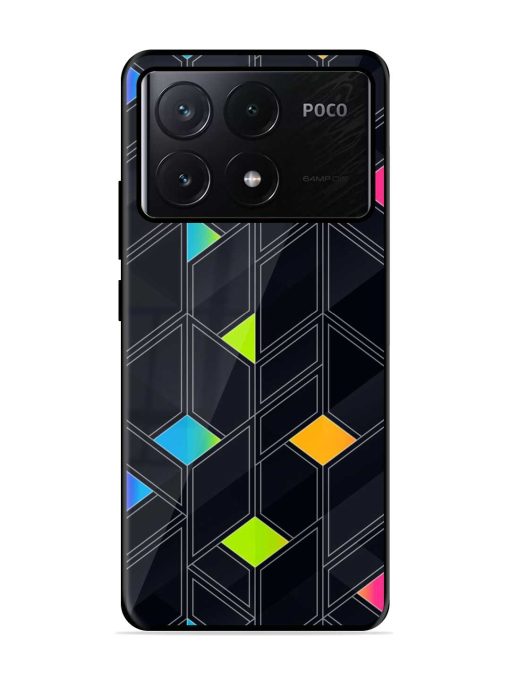 Abstract Mosaic Seamless Glossy Metal Phone Cover for Poco X6 Pro (5G) Zapvi