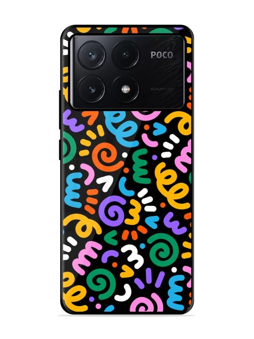 Colorful Seamless Vector Glossy Metal Phone Cover for Poco X6 Pro (5G)