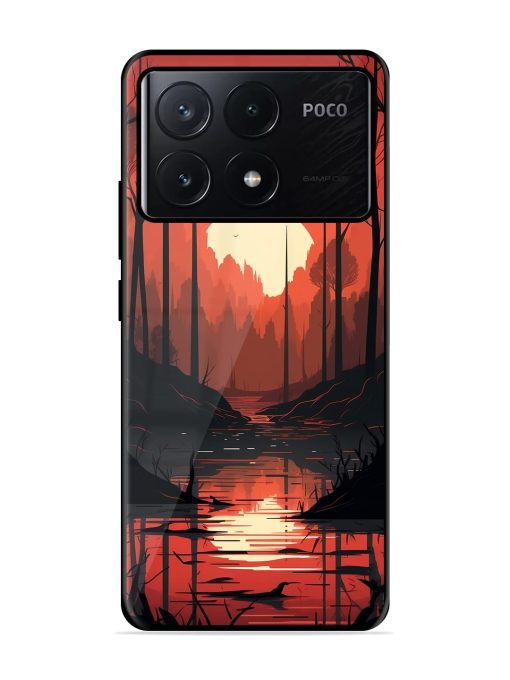 Natural Landscape Glossy Metal Phone Cover for Poco X6 Pro (5G) Zapvi