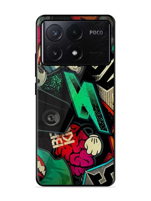 Graffiti Art Glossy Metal Phone Cover for Poco X6 Pro (5G) Zapvi