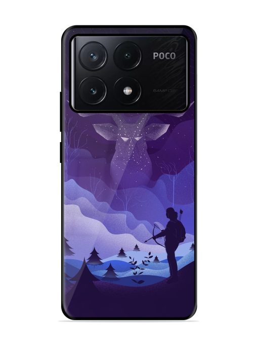 Deer Forest River Glossy Metal Phone Cover for Poco X6 Pro (5G) Zapvi