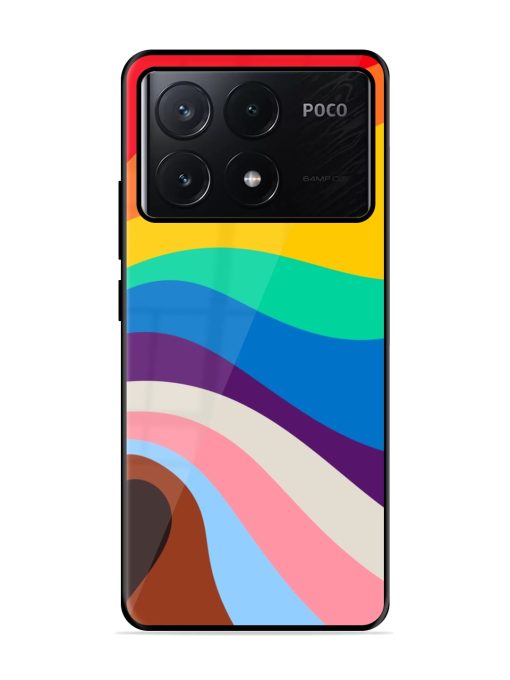 Minimal Pride Art Glossy Metal Phone Cover for Poco X6 Pro (5G) Zapvi