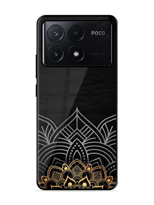 Decorative Golden Pattern Glossy Metal Phone Cover for Poco X6 Pro (5G) Zapvi