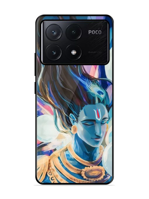 Bhagwan Sri Krishna Glossy Metal Phone Cover for Poco X6 Pro (5G) Zapvi