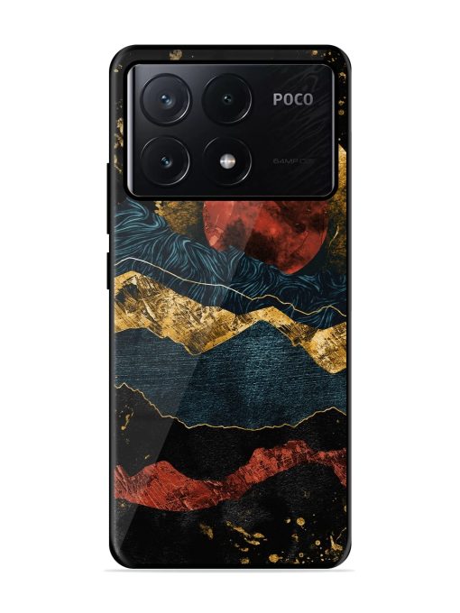 Gold Painting View Glossy Metal Phone Cover for Poco X6 Pro (5G) Zapvi