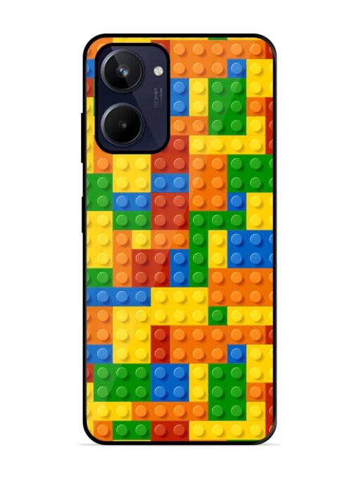 Building Blocks Glossy Metal TPU Phone Cover for Realme 10 Zapvi