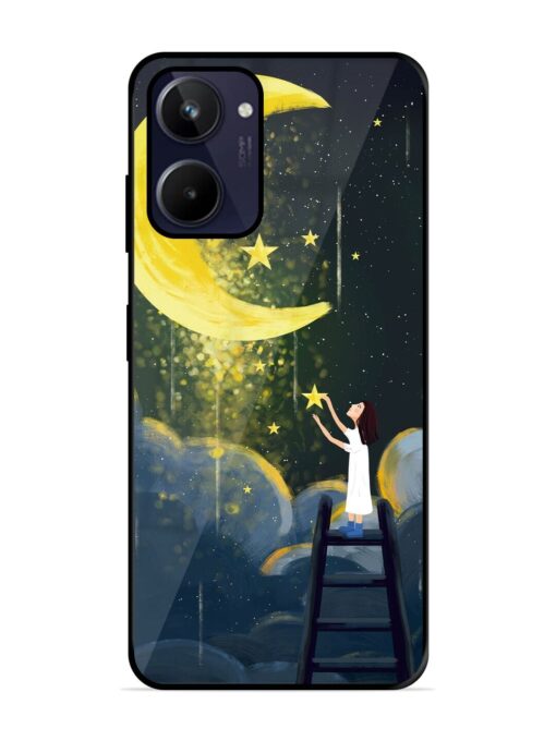 Moonlight Healing Night Illustration Glossy Metal TPU Phone Cover for Realme 10