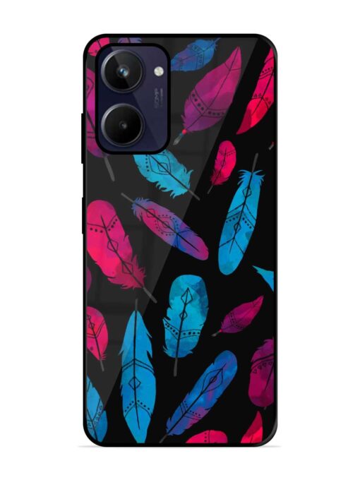 Feather Art Glossy Metal Phone Cover for Realme 10