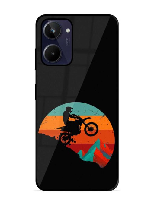 Mountain Bike Glossy Metal Phone Cover for Realme 10